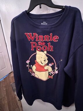 XXL Disney Winnie the Pooh Navy Blue Crew Neck Sweatshirt